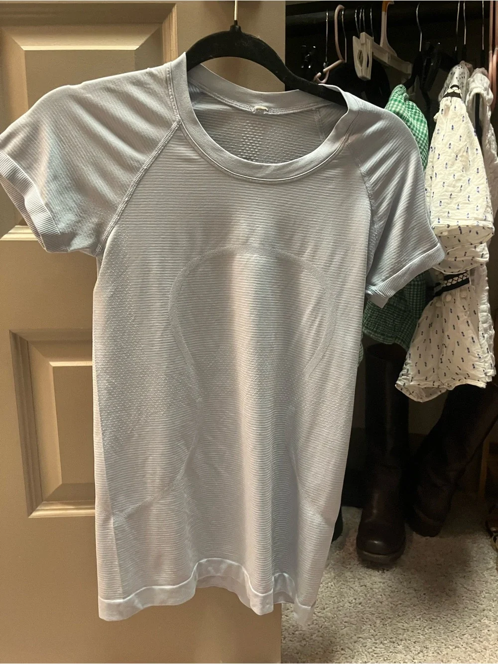 lululemon athletica Light Blue Short-Sleeve Tee